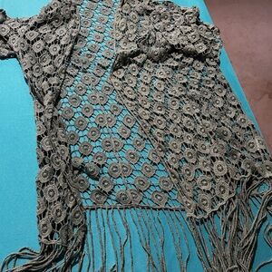 Rebellion Gray Crochet Cardigan